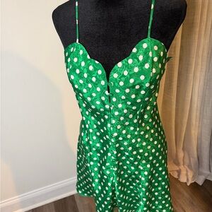 Victoria's Secret Green Polka Dot Dress